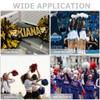 Hooshing 4PCS Silver Pom Poms Cheerleading with Handle Cheer Pom