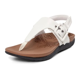 Rockport Women's Rora Flat Sandal, Ivory, 10 Wide