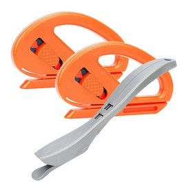 Umaki 3 Pack Safety Cutter Vinyl Knife Tool Film Cutter Wrapping Paper Cutter, Utility Cutting Knife for Automotive Vinyl Wrap, Window Tint, Craft Vinyl, Home and Office Use, Orange+Silver