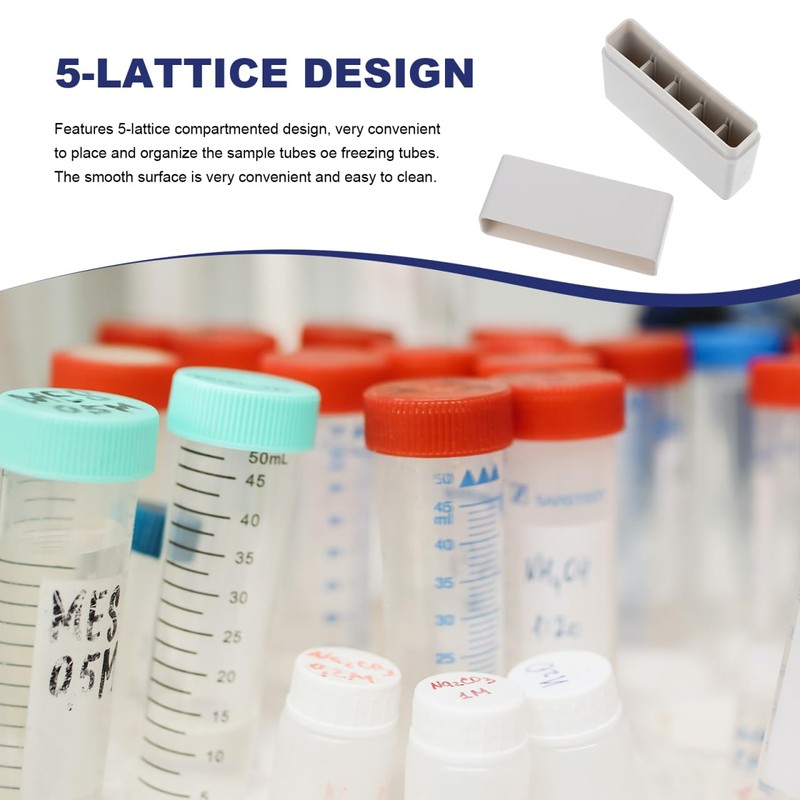Mobestech 5 Compartment Cryovial Freezing Box Sample Tube Storage Round