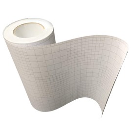 High Gloss Clear Vinyl Transfer Paper Self-Adhesive 12" x 5ft Roll w/Grid Backing 3mil (2 Rolls)