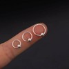 TinyStudio 1Pc Sterling Silver Small Hoop Earrings, Cartilage Hoop Earrings,