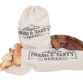 STAWOXX® Bread and Baguette Bags, 100% Linen Bread Bag for Storing Bread, Baguette, Buns With these Linen Bread Bags, you can store your bread sustainably and plastic-.