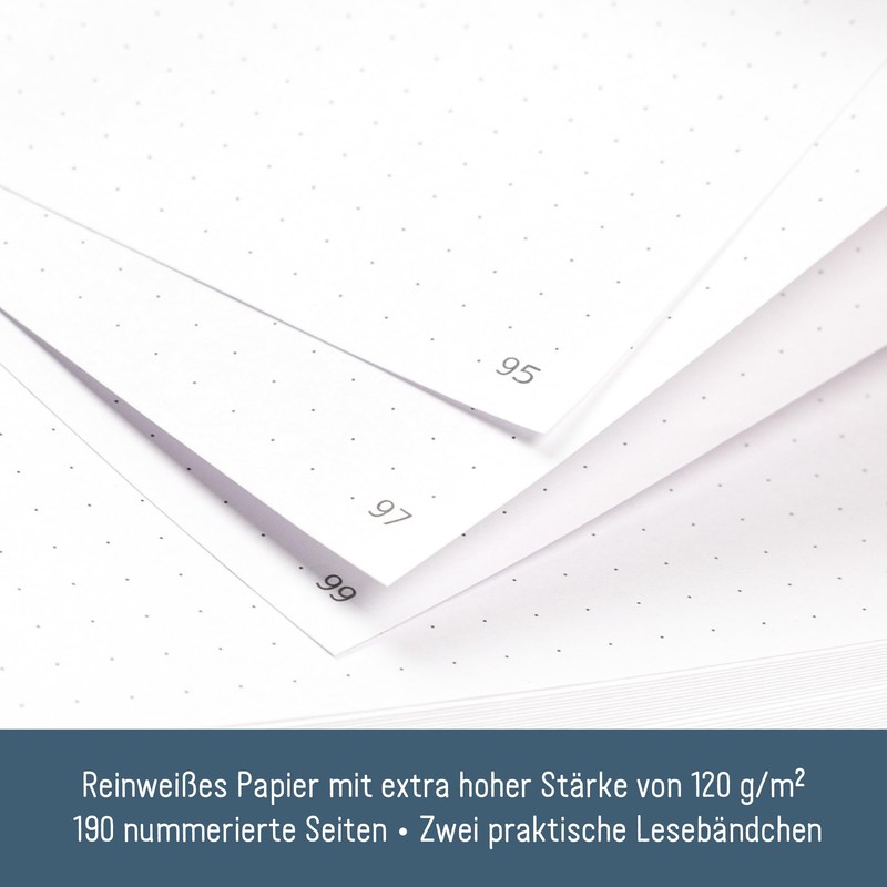 paper&you® Premium Bullet Journal Dotted A5 "Travel the World" Notebook