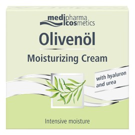 Medipharma Cosmetics Olivenol Moisturising Cream - Face Cream Hyaluronic Acid Anti-Wrinkle 50 ml - Moisturising and Anti-Ageing Treatment with Olive Oil, Shea Butter and Urea (Women and