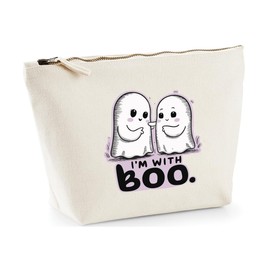 Hippowarehouse I'm with Boo Printed Make up Cosmetic wash Bag 18x19x9cm