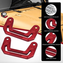 GLOBLED A-Pillar Windshield Light Mount Hood Cowl Mount Brackets Compatible with 2018-2021 Jeep Wrangler JL/JLU 2020 2021 Gladiator JT (1 Pair-Red)