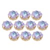 10Pcs Sewing Claw Diamond Fat Square Glass High Top Clothing