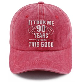 Nxizivmk 90th Birthday Decorations for Women Men, Vintage 1934 Old Man Hat, Adjustable Embroidery 90 Years Retired Baseball Cap, Funny Retirement Gifts for Dad Grandpa Friend Senior Citizen