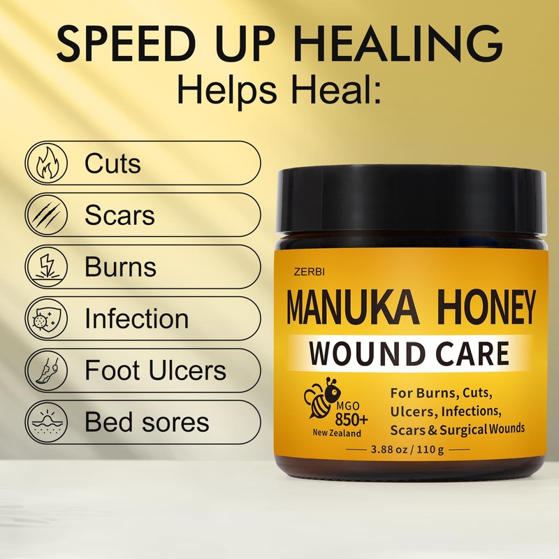 Manuka Honey for Wounds, Speed up Healing for Cuts, Surgical