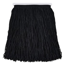 SUPERFINDINGS 2M PU Leather Suede Fringe Trim Black Tassel Trim Double Side Leather Sewing Tassel Fringe for DIY Craft Skirt Dress Curtain Clothing Handbag Sewing