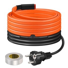 BDDFOTO Heating Cable - Pipe Heating 25W/m for Gutters and Downpipes with Temperature Sensor 4m