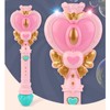 Light Up Bubble Blower Wand Heart Shape Handheld Electric Bubble