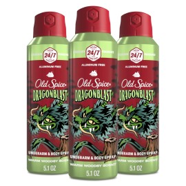 Old Spice Aluminum Free Body Spray for Men, 24/7 Odor Protection, 24/7 Lastin...