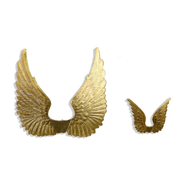 Kunze A060789111 Engelsflügel, 8 Stück, Geprägtes Papier, Gold, 24 x