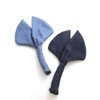 VINGTAINE H-675-BL Denim Cloth Ribbon Banana Clip Hair Accessories, Simple,
