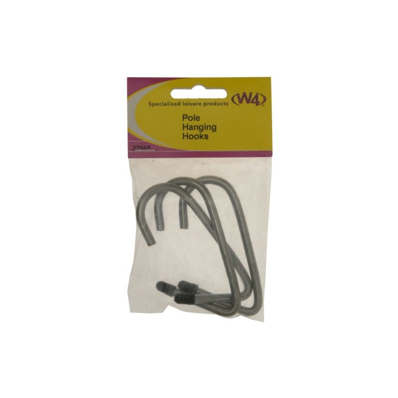 W4 Pole Hanging Hooks - Silver, 3 Pack