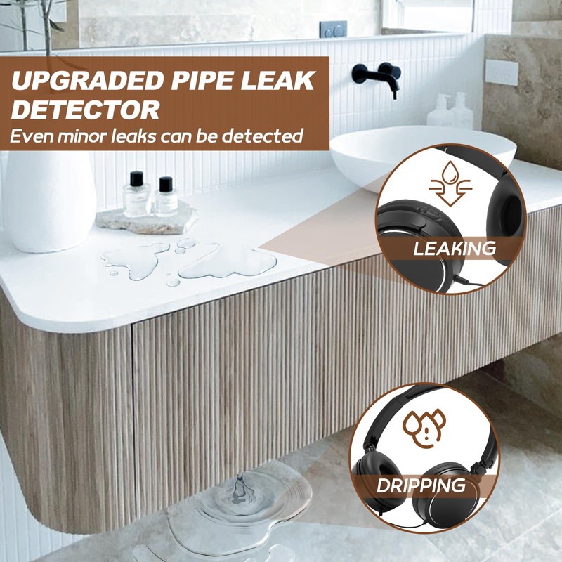 Pipe Leak Detector with 2 Probe, Underground Water Leak Tester