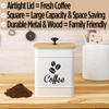 Airtight Coffee Canister - 40 oz Large Iron White Coffee