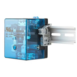 NVMIDTC JQX-62F-2Z AC 110V 80A Electromagnetic Relay Set with Ring Terminal Copper Crimp Connector, Din Rail and Terminal Blocks End Stopper Bracket