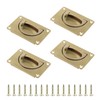 Antrader Boat Ring Hatch Pull Flush Lift,4Pcs Boat Flush Hatch