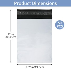 7.8x11.8 Inches Ostomy Pouch Disposable Bags 50 Pieces, Ostomy Supplies for Colostomy Waste Bags or Incontinence Pads