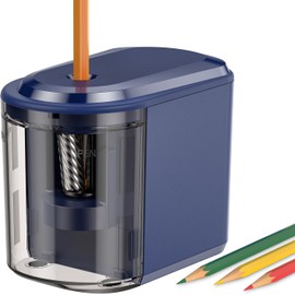 RIYO Pencil Sharpener, Heavy-Duty Helical Blade Auto Pencil Sharpener with Battery Operated for No.2(6-8mm) Pencils and Colored Pencils in School/Classroom/Office/Home(Not Included AC Adapter)