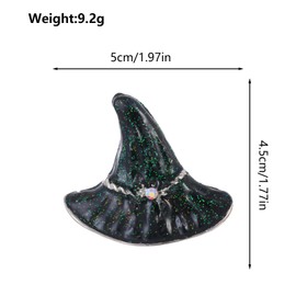 Black Brooches for Women UK Broach - Colorful Sparkly Hat Shaped Brooch Pin Badge Coat Suit Vintage Lapel Pins Wedding Gift Party Shirt Collar Accessories UB2931