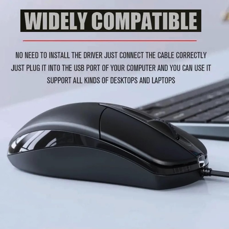 Raysha Wired Computer Mouse, USB Wired Optical Mouse for Home