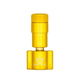 Peaty's CO2 Tyre Inflator Head Only - Unique Compact Straight Line Design for Maximum Airflow & Rapid Inflation, Presta Valve Compatible Bike Tire Pump for Mountain, Road & Gravel Bikes - Gold