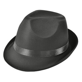 Bristol Novelty BH509 Madness Hat Black Fedora, Unisex-Adult, One Size