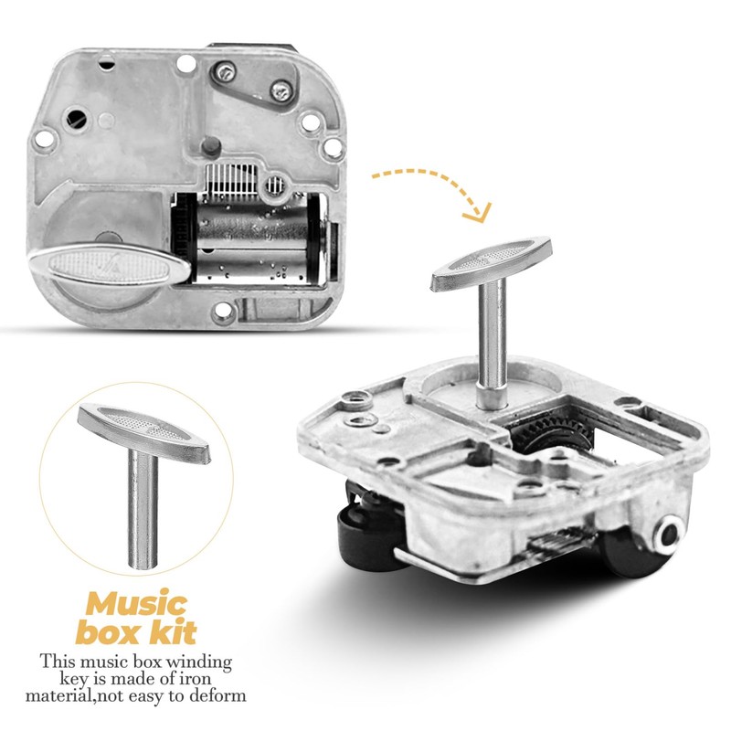 Alipis Music Box Winding Key 6pcs Silver Plated Metal Winder