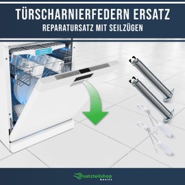 Door Hinge Springs Dishwasher Like 00754869 Repair Kit with Pulls for Dishwashers Colour Code Black for Bosch, Siemens, Neff