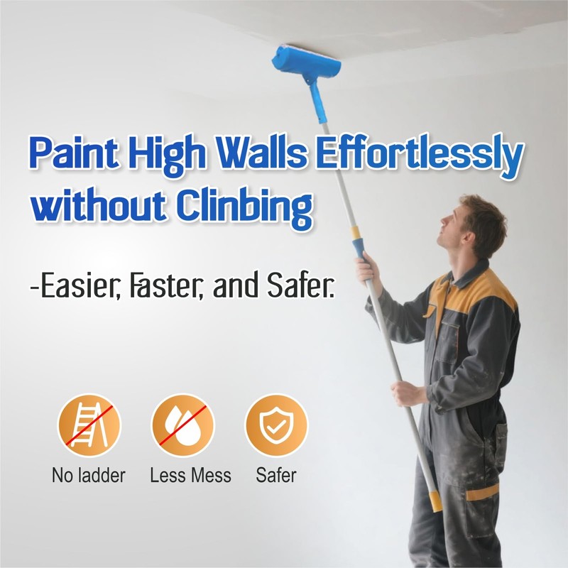 Nichiyo 4 Pcs 10 Inch Ceiling Paint Roller with Shield