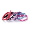 Pimaodog Spiked Studded Leather Dog Collar Mushrooms Rivets Cat Collar