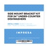 Impresa Dishwasher Side Mount Bracket Kit - Compare to DWBRACKIT1