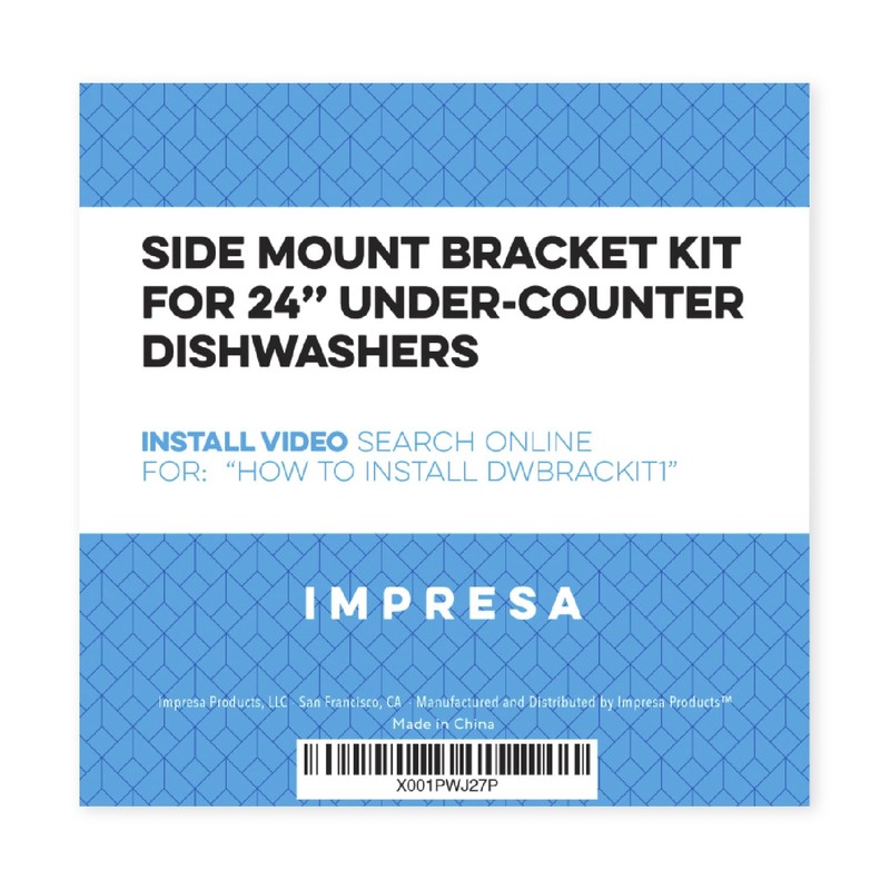 Impresa Dishwasher Side Mount Bracket Kit - Compare to DWBRACKIT1
