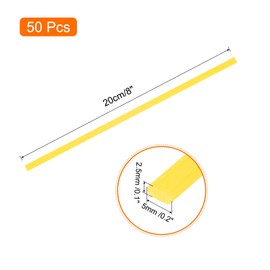 MECCANIXITY 50pcs 8 Inch Plastic Welding Rods PE Welding Strips Welder Rods for Plastic Welder, Car Bumper, Kayak Repair, Yellow