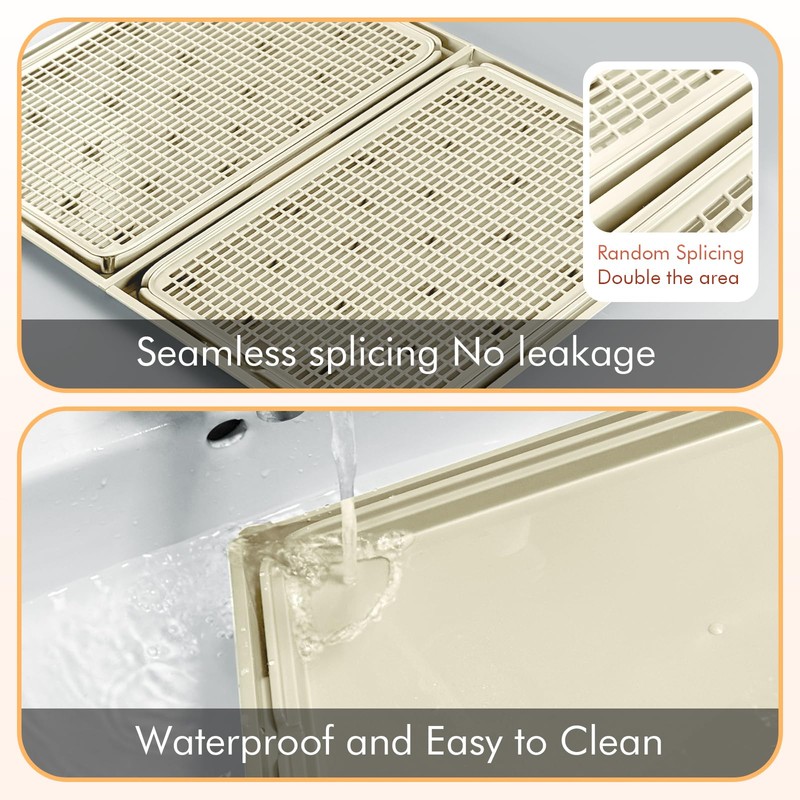 Rarenut 2Pack Cat Litter Mat 16.5"x11.2" Litter Mat, Expandable Interlocking,