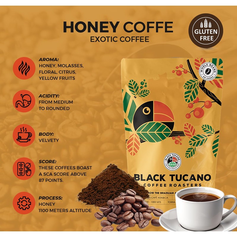 Black Tucano Specialty Coffee - Brazilian Ground Medium Roast -