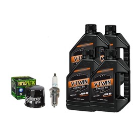 New Oil Change Kit W/Spark Plugs 10W40 Compatible With Suzuki Marauder 800