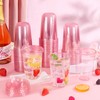 KesaPlan 50 Pack 16 oz Pink Round Bottom Plastic Party
