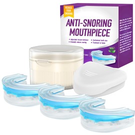 AirSmart Anti Snoring Mouthpiece, Moldable and Reusable Anti Snore Mouthguard, Oral Device to Reduce Snoring, Comfortable Fit for Most of Mouth,Full Set Version: Mild, Moderate, and Severe Snoring