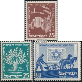 Israel 59-61 (complete.issue.) unmounted mint/never hinged ** MNH 1951 jewish Nationalfonds (Stamps for collectors) wine/agriculture