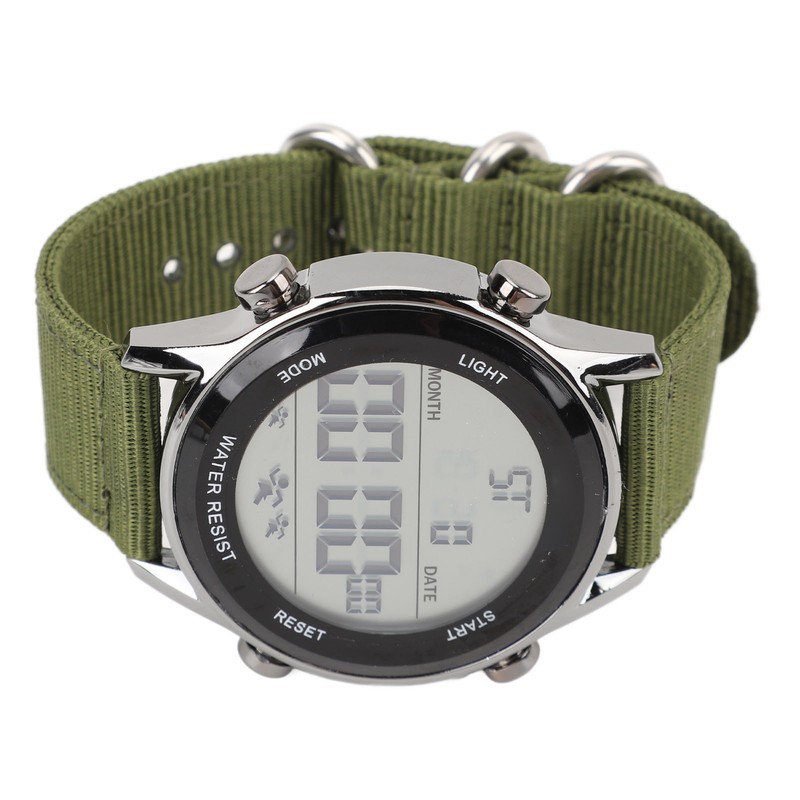 Men Digital Sports Watch Waterproof Alarm Countdown Dual Time Zone