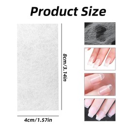 RAMGLYO Pack of 20 Fibrenails for Nail Extension, Nail Extension Silk Fibreglass Gel Kit, False Nails, Manicure Salon Tool for UV Gel Nails Art