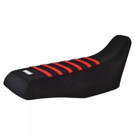 Honda TRX 300 Fourtrax Seat Cover 1988 - 2000  ALL BLACK - RED ribs  #273