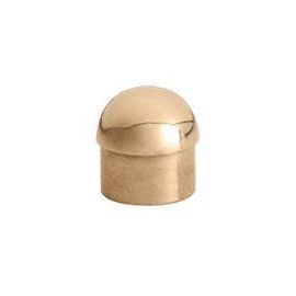KegWorks Domed End Cap - Polished Brass - For 2" Outside Diameter Bar Foot Rail Tubing