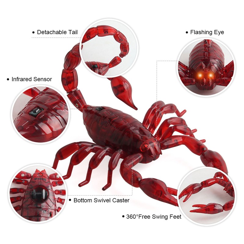 Infrared Remote Control Scorpion Model Toy RC Animal Christmas Present