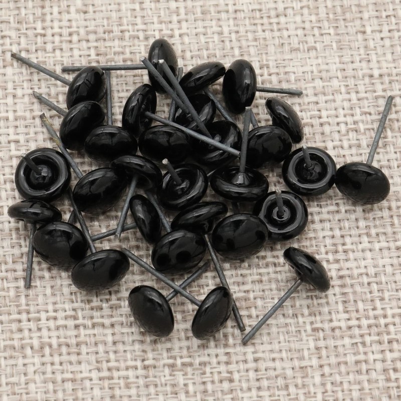 140Pcs Needle Felting Eyes 6-10mm Mini Glass Amber with Black